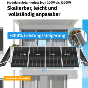 Ray Lite Solar-Erweiterungsset 200W~1200W