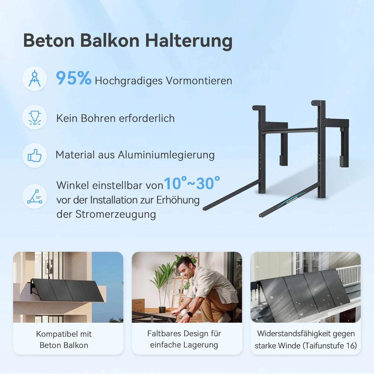 Ray Beton Balkon Halterung Winkel einstellbar
