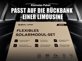 SERAPP SolMic 200W Flexible Solarpanel – leichtes flexibles PV-Modul für Balkon, Terrasse & Hauswand