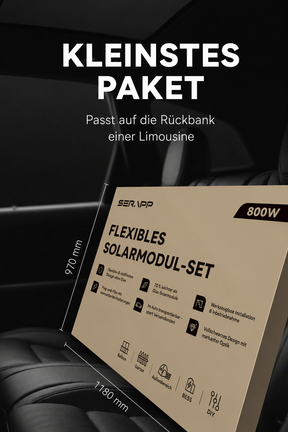 SERAPP SolMic 200W Flexible Solarpanel – leichtes flexibles PV-Modul für Balkon, Terrasse & Hauswand