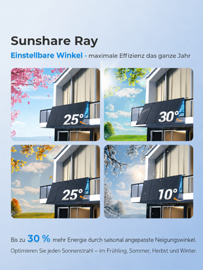 Ray Balkonhalterung für Geländer- und Sichtschutzbalkon – Winkel einstellbar