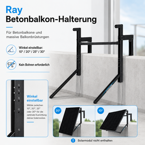 Ray Balkonhalterung für Betonbalkon – Winkel einstellbar