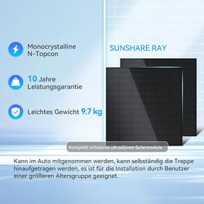 Ray Flachdach oder Garten Solarmodul 285W