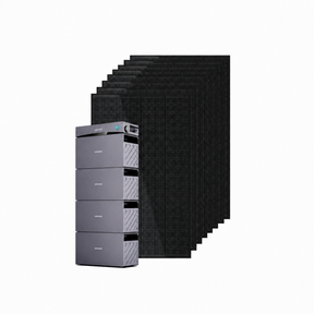 SUNSHARE Ray Balkonkraftwerk 1600W mit Glory 6108Wh Speicher und 8 All-Black Solarmodulen